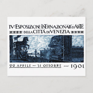 1901 Venetië Art Exhibit Poster Briefkaart