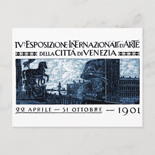 1901 Venetië Art Exhibit Poster Briefkaart (Voorkant)