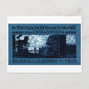 1901 Venetië Art Exhibit Poster Briefkaart