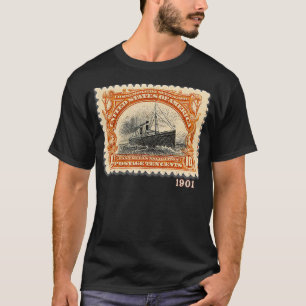 1901 Verenigde Staten Postzegel Herdenking Ocean L T-shirt