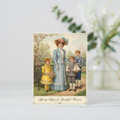 1901 Vintage Buitenmodieuze Briefkaart (Staand voorkant)