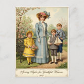 1901 Vintage Buitenmodieuze Briefkaart (Voorkant)