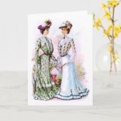 1901 Vintage Kleding Kaart (Gele Bloem)
