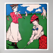  1901 Woman Golfer Print (Voorkant)