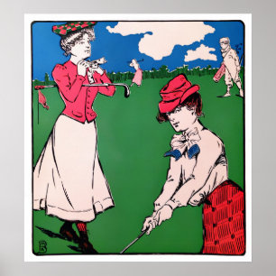 1901 Woman Golfer Print