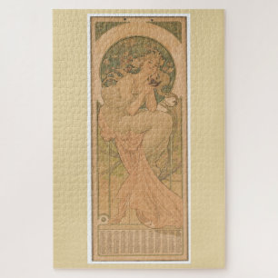 1902 Art Nouveau Kalender van Alphonse Mucha Legpuzzel