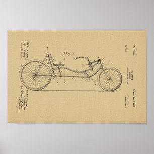 1902 brochure voor fietspatronen poster
