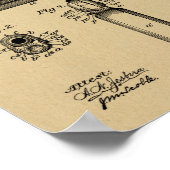 1902 Browning Pistool Patent Art Drawing Print (Hoek)