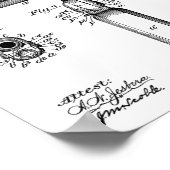 1902 Browning Pistool Patent Art Drawing Print (Hoek)