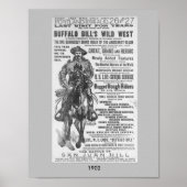 1902 Buffalo Bill's Wilde West Show Ad Poster Afbe (Voorkant)