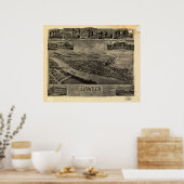 1902 Dawson, PA Birds Eye Uitzicht Panoramic Map Poster (Keuken)