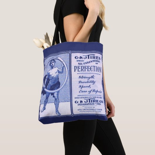 1902 G- en J-banden en afdrukken Tote Bag (Dichtbij)
