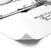 1902 gerecycleerde fietspataderafdrukken poster (Hoek)