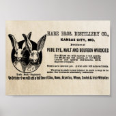 1902  Hare Bros. Distillery Co. Ad Poster (Voorkant)