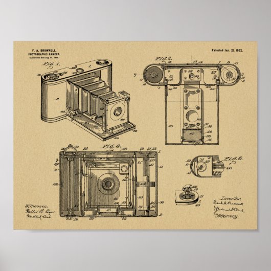 1902 Het vouwen Kunsttekentekening van het Kunstpa Poster (Voorkant)