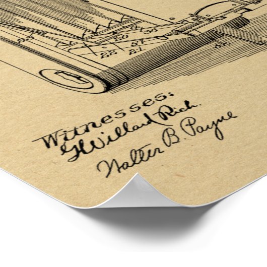 1902 Het vouwen Kunsttekentekening van het Kunstpa Poster (Hoek)