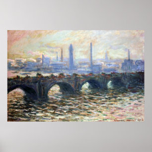1902 Monet die Waterloo-Brücke anagoria Poster