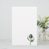  1902 Schots Thistle Antiek Wilde Bloem Briefpapier (Staand voorkant)