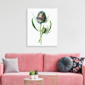 1902 Schots Thistle Antiek Wilde Bloem Canvas Afdruk (Insitu (Woonkamer))