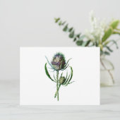 1902 Schots Thistle Antiek Wilde Bloem Kaart (Staand voorkant)