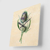 1902 Schots Thistle Antiek Wildflower Vierkante Klok (Hoek)
