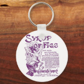1902 Syrup of Figs illustration (paars) Sleutelhanger (Voorkant)