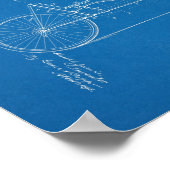 1902 Vintage Bicycle Patent Print Blueprint Art (Hoek)