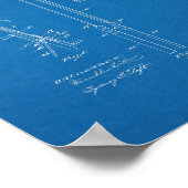 1903 blauwdruk voor fietspatronen afdrukken poster (Hoek)