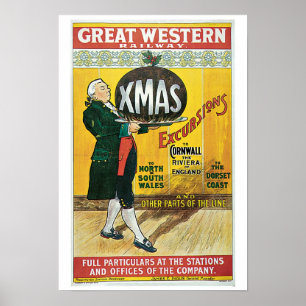 1903 Britse kersttrein Poster