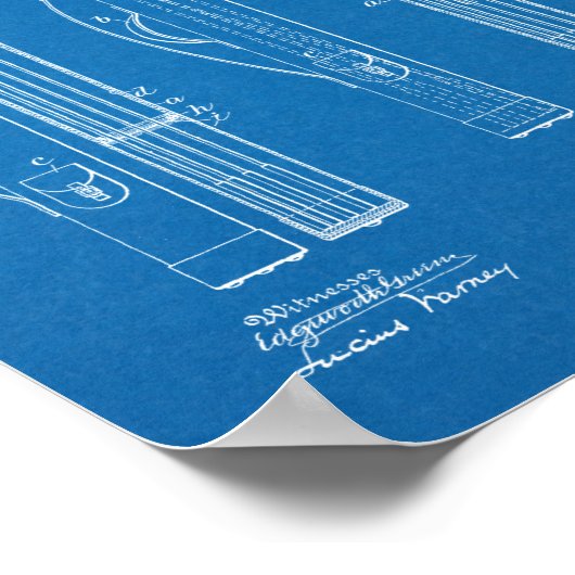 1903 Golf Club Caddy Bag Design Patent Art Print (Hoek)