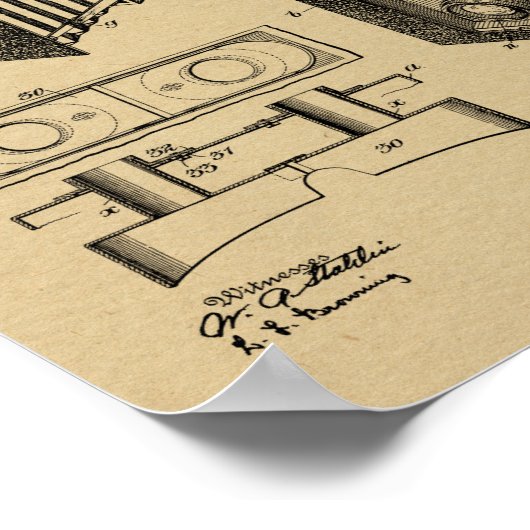 1903 Het vouwen Kunsttekentekening van het Kunstpa Poster (Hoek)