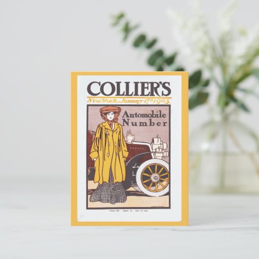 1903 Nummer van de Colliers automobile Briefkaart (Staand voorkant)