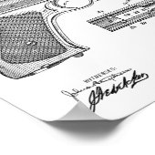 1903 Rapid Fire Pistool Patent Art Drawing Print (Hoek)