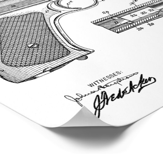 1903 Rapid Fire Pistool Patent Art Drawing Print (Hoek)