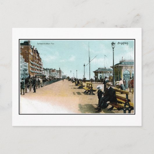 1903 Seaside uitzicht West Pier Brighton England Briefkaart (Voorkant)