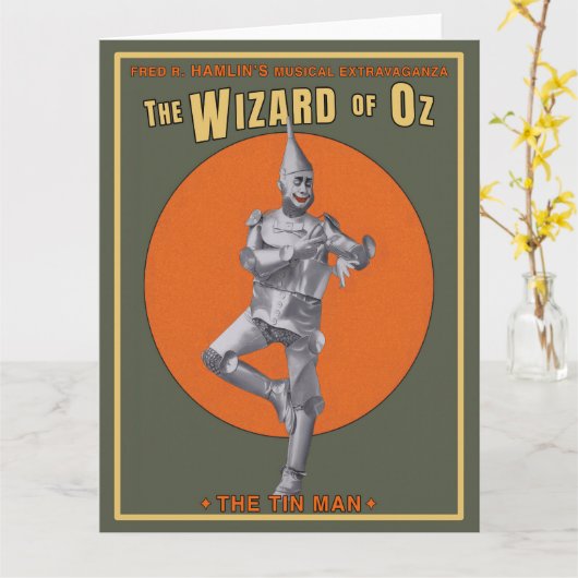  1903 Wizard of Oz Tin Man Kaart (Gele Bloem)
