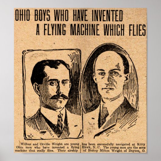 1903 Wright Brothers replica poster (Voorkant)
