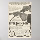 1904 Advertisement for Iver Johnson revolver Poster (Voorkant)