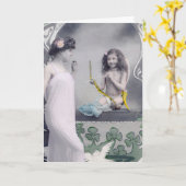 1904 Art Nouveau Valentijnskaart Kaart (Gele Bloem)