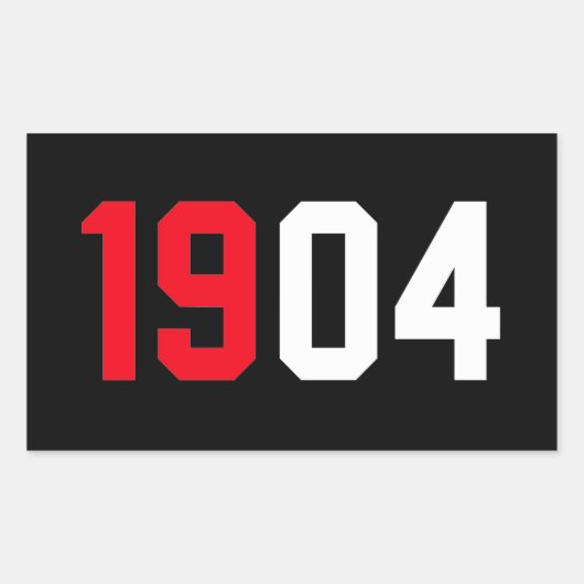 1904 Benfica Red White Rechthoekige Sticker (Voorkant)