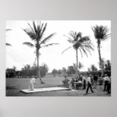 1904 Golfing Palm Beach Fl. Afdrukken Poster (Voorkant)