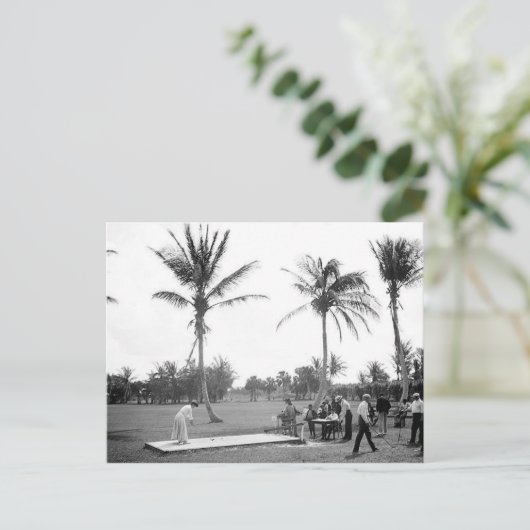 1904 Golfing Palm Beach Fl. Postcard Briefkaart (Staand voorkant)