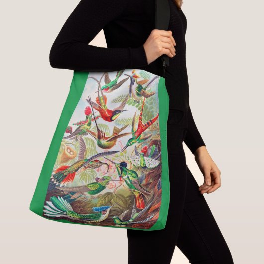 1904 kolibriesdruk crossbody tas (Dichtbij)