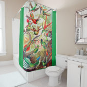 1904 kolibriesdruk douchegordijn (In situ)