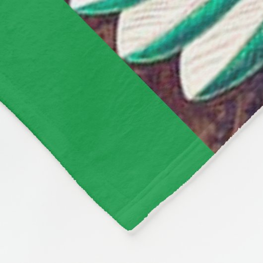 1904 kolibriesdruk fleece deken (Hoek)