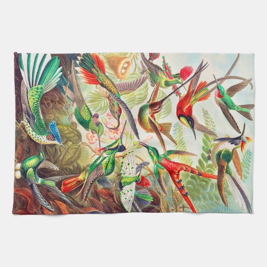 1904 kolibriesdruk theedoek (Horizontaal)