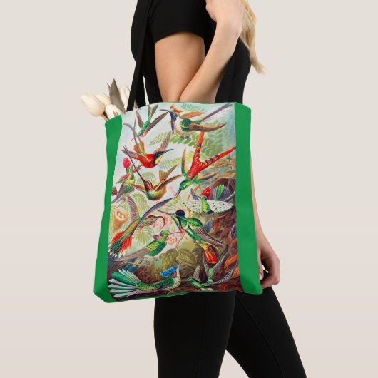 1904 kolibriesdruk tote bag (Dichtbij)