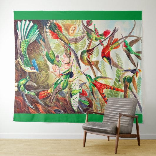 1904 kolibriesdruk wandkleed (In Situ (horizontaal))