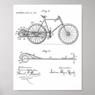 1904 Lever — Speciaal afdrukken voor fietspatronen Poster