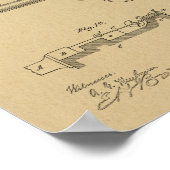 1904 Luger Pistool Patent Art Drawing Print (Hoek)